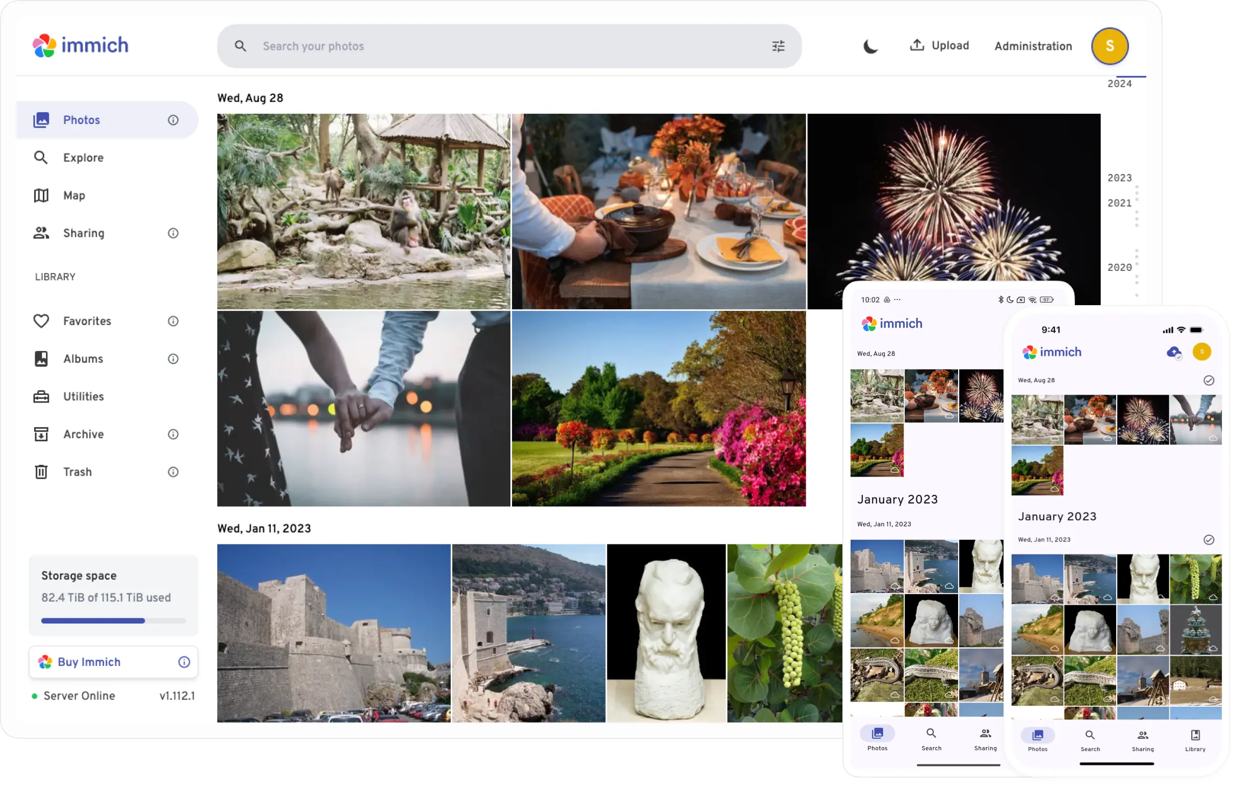 高颜值Immich Star 69.6k 部署教程！群晖相册最强对手！保姆级教程，五分钟部署属于你的私有云AI相册